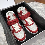 CELINE | Triomphe CT-03 HIGH SNEAKER White/Red - 1