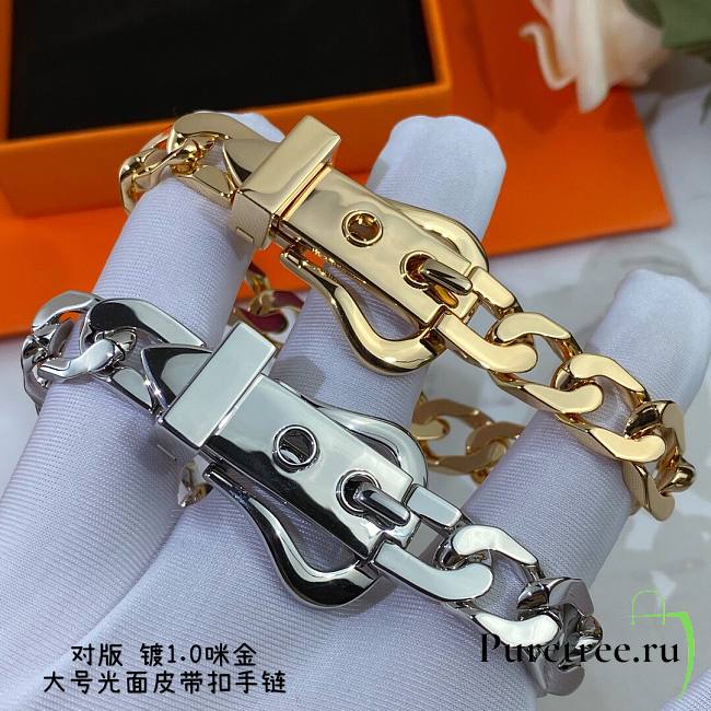 Hermes large glossy belt bracelet - 1