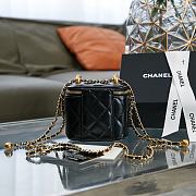 CHANEL | Small Black Vanity With Chain  - AP2292 - 8.5×11×7cm - 3