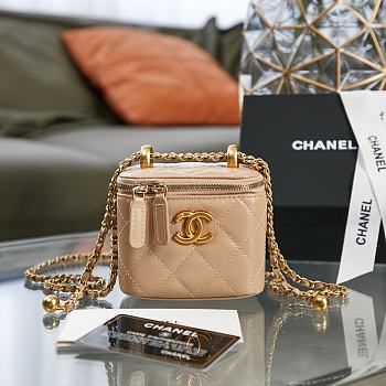 CHANEL | Small Beige Vanity With Chain  - AP2292 - 8.5×11×7cm
