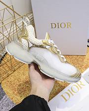 DIOR | VIBE SNEAKER White Mesh and Gold-Tone Leather - 3