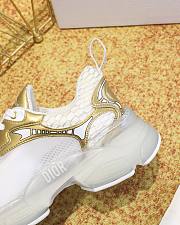 DIOR | VIBE SNEAKER White Mesh and Gold-Tone Leather - 6