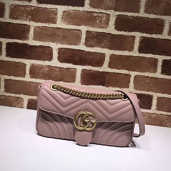 GUCCI | Small Marmont Dusty Pink Bag - 443497 - 26 x 15 x 7 cm
