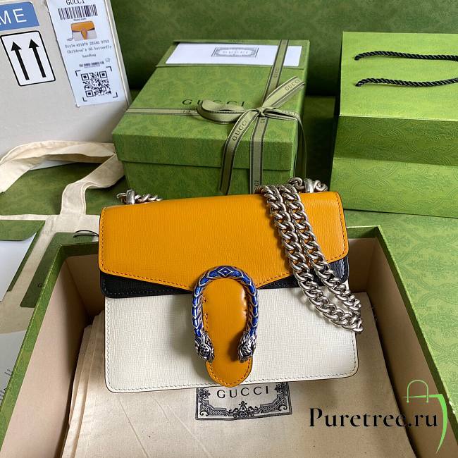 GUCCI | Dionysus Mini Orange And White Bag - 421970 - 20x15.5x5cm - 1