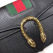 GUCCI | Small Dionysus Webbed Stripe Bag in Black - 421970 - 20x15.5x5cm - 6