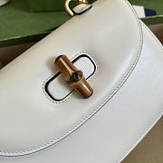 GUCCI | Small White top handle bag with Bamboo - 675797 - 21 x 15 x 7cm - 5