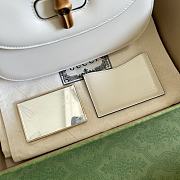 GUCCI | Small White top handle bag with Bamboo - 675797 - 21 x 15 x 7cm - 6