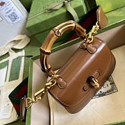 GUCCI | Mini Brown top handle bag with Bambo - 686864 - 17 x 12 x 7.5cm - 5