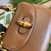GUCCI | Mini Brown top handle bag with Bambo - 686864 - 17 x 12 x 7.5cm - 3