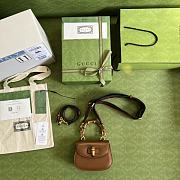 GUCCI | Mini Brown top handle bag with Bambo - 686864 - 17 x 12 x 7.5cm - 2