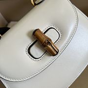 GUCCI | Mini White top handle bag with Bambo - 686864 - 17 x 12 x 7.5cm - 3