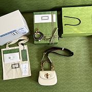 GUCCI | Mini White top handle bag with Bambo - 686864 - 17 x 12 x 7.5cm - 4
