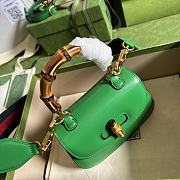 GUCCI | Mini Green top handle bag with Bambo - 686864 - 17 x 12 x 7.5cm - 5