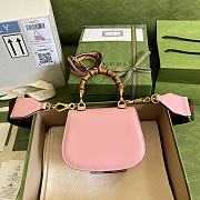GUCCI | Mini Pink top handle bag with Bambo - 686864 - 17 x 12 x 7.5cm - 5