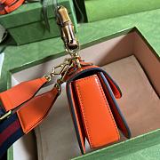 GUCCI | Mini Orange top handle bag with Bambo - 686864 - 17 x 12 x 7.5cm - 6