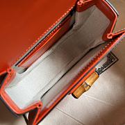 GUCCI | Mini Orange top handle bag with Bambo - 686864 - 17 x 12 x 7.5cm - 5