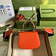 GUCCI | Mini Orange top handle bag with Bambo - 686864 - 17 x 12 x 7.5cm - 3