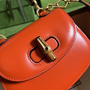 GUCCI | Mini Orange top handle bag with Bambo - 686864 - 17 x 12 x 7.5cm - 2
