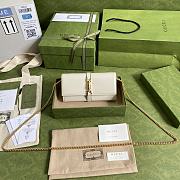 Gucci | Jackie 1961 chain wallet White - 652681 - 19 x 10 x 3.5cm - 1