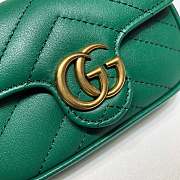 GUCCI | GG Marmont super mini green bag - 476433 - 13 x 9 x 5 cm - 3
