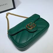 GUCCI | GG Marmont super mini green bag - 476433 - 13 x 9 x 5 cm - 4