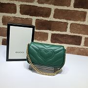 GUCCI | GG Marmont super mini green bag - 476433 - 13 x 9 x 5 cm - 6