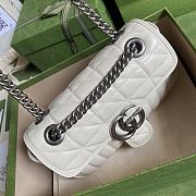 GUCCI | GG Marmont Mini white shoulder bag - 446744 - 23 x 14 x 6cm - 2