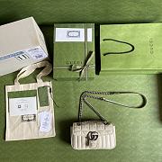 GUCCI | GG Marmont Mini white shoulder bag - 446744 - 23 x 14 x 6cm - 5