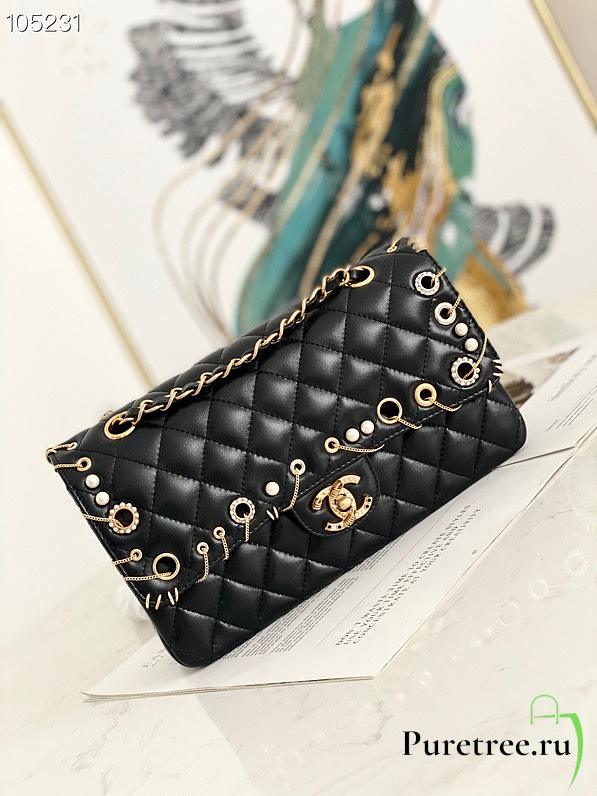 CHANEL | Flap Bag Black Pearls - A01112 - 25.5 cm - 1