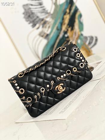 CHANEL | Flap Bag Black Pearls - A01112 - 25.5 cm