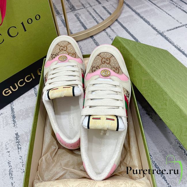 GUCCI | Screener leather sneakers Pink - 1