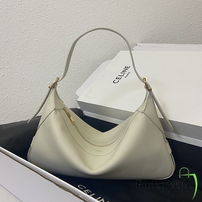 CELINE | Medium Romy In Supple Calfskin White - 197443 - 34 x 16 x 5cm - 1