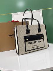 BURBERRY | Small Two-tone Canvas Black - 80441381 - 33 x 12.5 x 26cm - 6