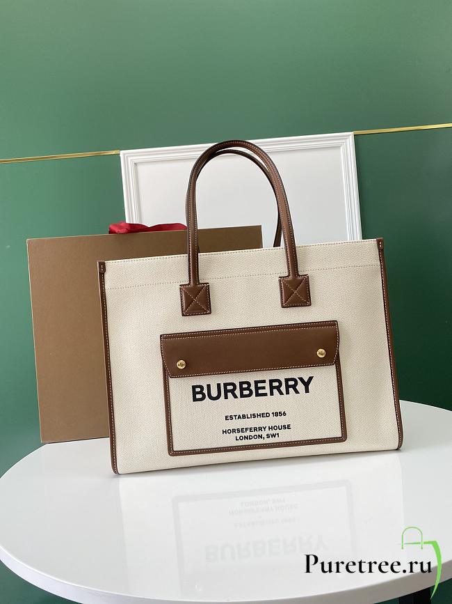BURBERRY | Medium Two-tone Canvas Tote bag - 80441291 - 40 x 16 x 30cm - 1