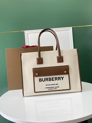 BURBERRY | Medium Two-tone Canvas Tote bag - 80441291 - 40 x 16 x 30cm
