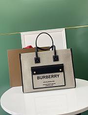 BURBERRY | Medium Two-tone Canvas Tote Black bag - 80441291 - 40 x 16 x 30cm - 1