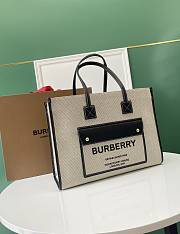 BURBERRY | Medium Two-tone Canvas Tote Black bag - 80441291 - 40 x 16 x 30cm - 2
