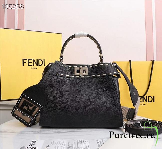 FENDI | PEEKABOO ICONIC MINI black bag - 8BN244 - 23 x 11 x 18cm - 1