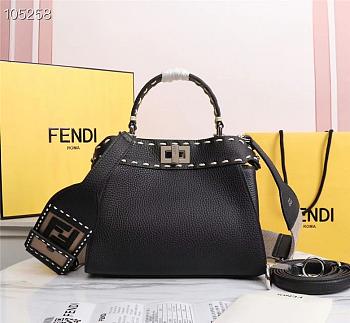 FENDI | PEEKABOO ICONIC MINI black bag - 8BN244 - 23 x 11 x 18cm