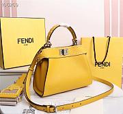 FENDI | PEEKABOO ICONIC MINI yellow bag - 8BN244 - 23 x 11 x 18cm - 4