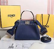 FENDI | PEEKABOO ICONIC MINI blue bag - 8BN244 - 23 x 11 x 18cm - 6