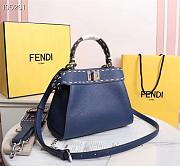 FENDI | PEEKABOO ICONIC MINI blue bag - 8BN244 - 23 x 11 x 18cm - 5