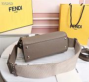 FENDI | PEEKABOO ICONIC MINI grey bag - 8BN244 - 23 x 11 x 18cm - 4