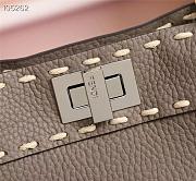 FENDI | PEEKABOO ICONIC MINI grey bag - 8BN244 - 23 x 11 x 18cm - 2