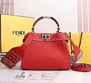 FENDI | PEEKABOO ICONIC MINI Red bag - 8BN244 - 23 x 11 x 18cm - 4