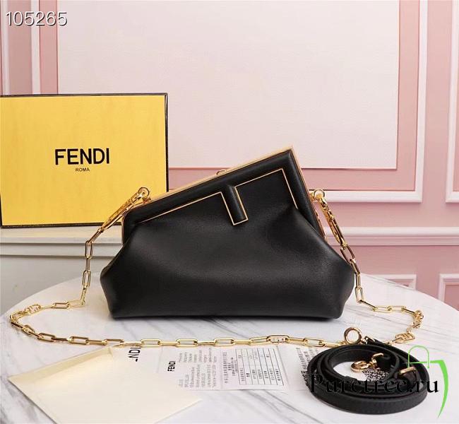 FENDI | FIRST SMALL Black leather bag - 8BP129 - 26 x 9.5 x 18cm - 1