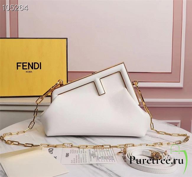 FENDI | FIRST SMALL White leather bag - 8BP129 - 26 x 9.5 x 18cm - 1
