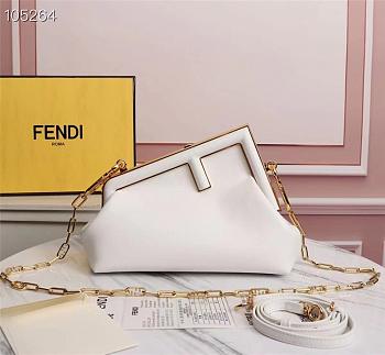 FENDI | FIRST SMALL White leather bag - 8BP129 - 26 x 9.5 x 18cm