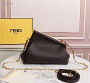 FENDI | FIRST SMALL Dark Brown leather bag - 8BP129 - 26 x 9.5 x 18cm - 6