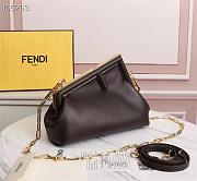 FENDI | FIRST SMALL Dark Brown leather bag - 8BP129 - 26 x 9.5 x 18cm - 4
